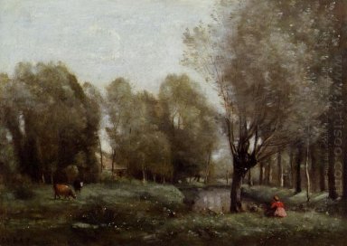Niña Sentada En Un Prado 1865
