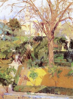 Gardens Of The Alc?§? Zof Seville Di Musim Dingin 1908