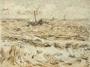 Рыболовное судно в море 1888