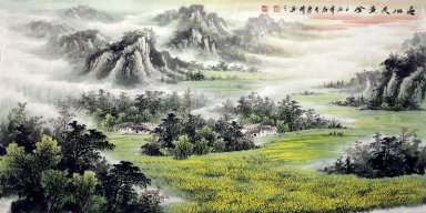 Montanhas e água - pintura chinesa