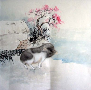 Pig - Peinture chinoise