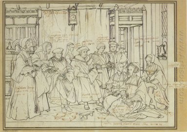 Studie für die Familien-Porträt von Thomas More