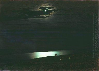 Maanlicht nacht op de of dnipro 1880