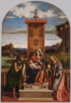 Madonna en kind met St. Johannes de Doper en Maria Magdalena