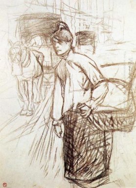 Studie voor de Laundress 1888