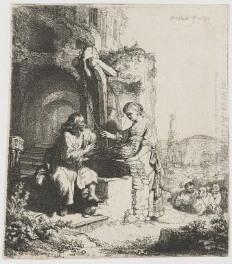 Le Christ et la Samaritaine Parmi Ruines 1634
