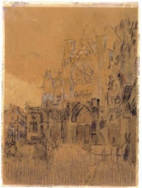 Dieppe, Study No. 2, Facade of Saint-Jacques Tower