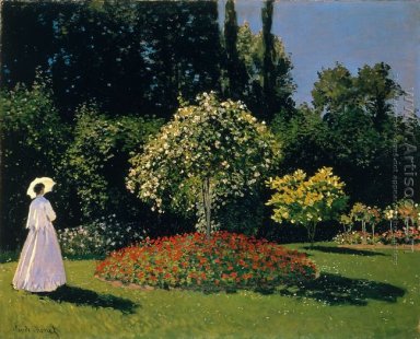 Jeanne Marguerite Lecadre i trädgården