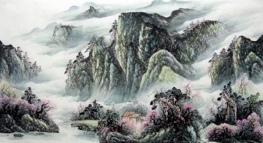 Montanha e água - pintura chinesa