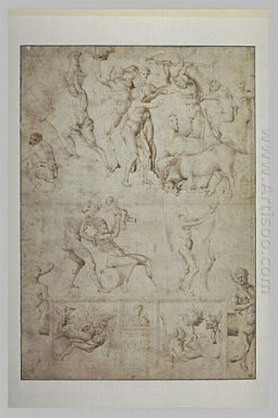 Skizze von Figuren und Szenen von der Antike Alter