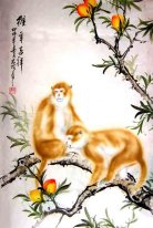 Обезьяна - китайской живописи