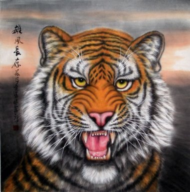 Tiger-Face - Pintura Chinesa