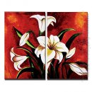 Tangan-Dicat Floral Oil Painting - Set 2