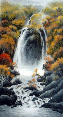 Водопад - китайской живописи