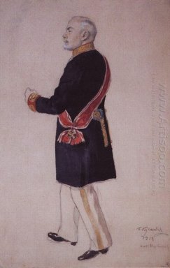Portret van S Somov 1913