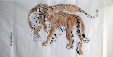 Tijger - Chinees schilderij