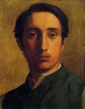 Degas in een groene jas 1856