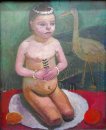 Girl with Stork