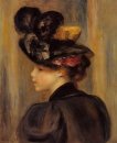 Young Woman Wearing A Black Hat 1895