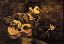 Dario De Regoyos jouer de la guitare 1882