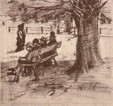 Скамья с четырьмя человеками 1882