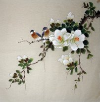 Fåglar & blommor - kinesisk målning