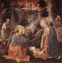 Adoração da criança com Saint