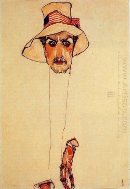 portrait of a man with a floppy hat portrait of erwin dominilk o
