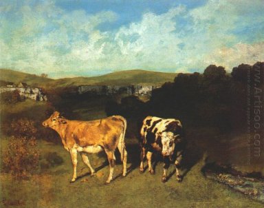 White Bull Et Génisse Blond 1851