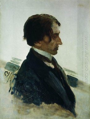 Portret van de kunstenaar Isaak Brodskiy 1910