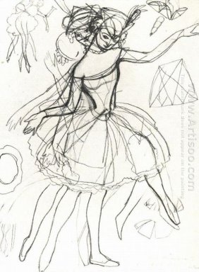 Sketches Traje De Columbine para Anna Pavlova