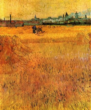 Arles vue depuis le Champs de blé 1888