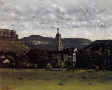 View Of Ornans und seine Kirchturm