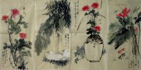 Flowers - FourInOne - Chinese Painting