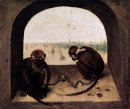 Två Chained Monkeys 1562