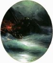 Wreck Of A Kapal Merchant Dalam The Open Sea Shipwreck 1883