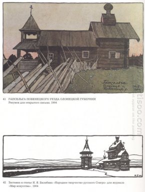 Russian Folk Art Illustration pour le magazine World Of Art 1904