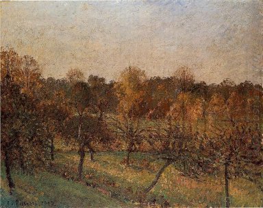 puesta de sol en eragny 1902