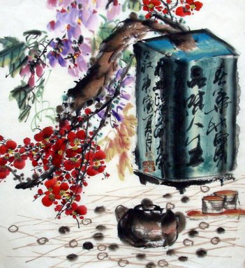 Pruimenbloesem - Chinees schilderij