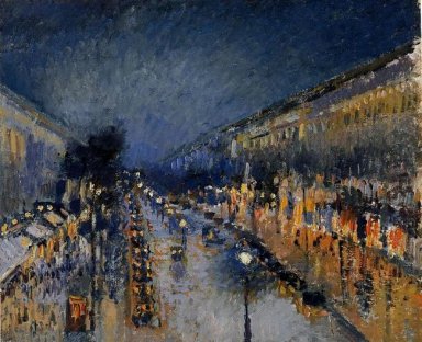 Бульвар Монмартр ночью 1897