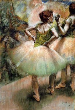 bailarines de color rosa y verde 1894