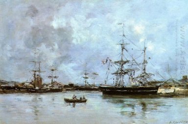 Der Hafen von Deauville 1875