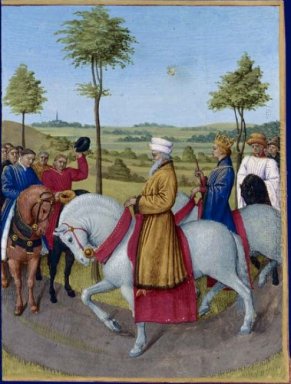 Keizer Karel Iv en de hoogwaardigheidsbekleders van Parijs 1460