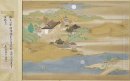 Ishiyama-дера и пейзаж вокруг озера Бива