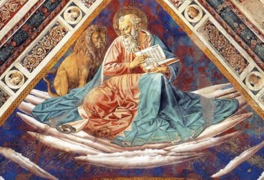 St Mark Detalj av fyra evangelisterna 1465