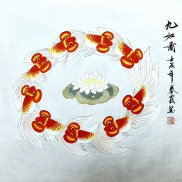Fish&Lotus - Chinese Painting Fish&Lotus - Chinese Painting