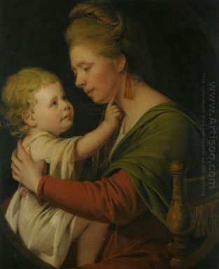 Retrato de Jane Darwin e seu filho William Brown Darwin