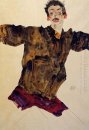 self portrait with outstretched arms 1911