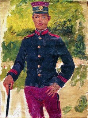 Молодой солдат парижском стиле