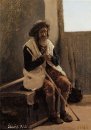 Old Man Seated On Corot S Trunk 1826